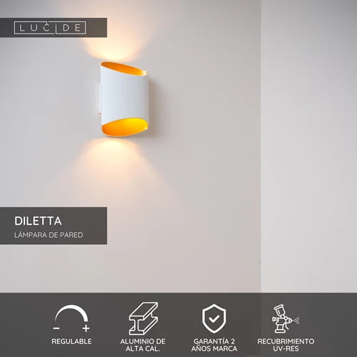 Lucide DILETTA - Lámpara de pared - 1xG9 - Blanco - USP